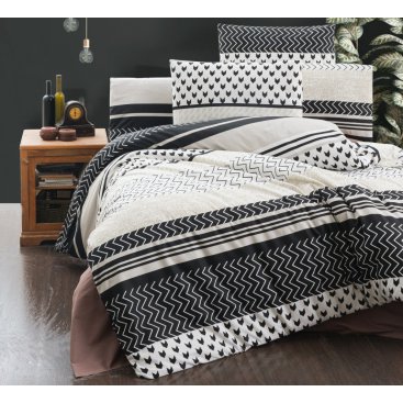 Domácnost - Povlečení francouzské bavlna 220x200,70x90 Amazing grey, Výběr zapínání: zipový uzávěr