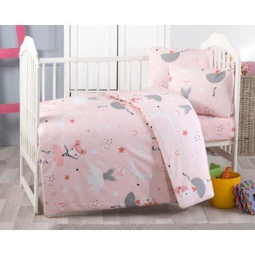 Domácnost - Bavlněné dětské povlečení 140x200, 70x90cm baletka růžová