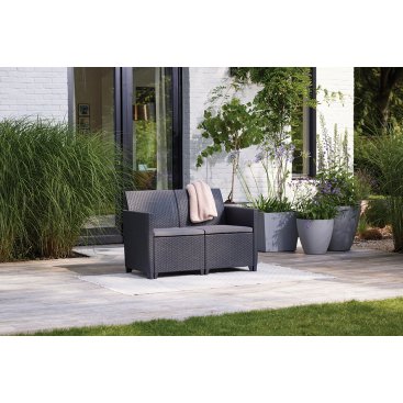 Zahrada - CLAIRE 2 SEATERS SOFA  - grafit