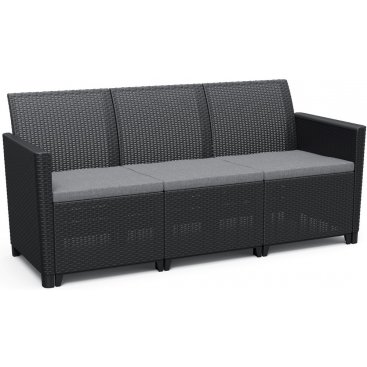 Zahrada - CLAIRE 3 SEATERS SOFA  - grafit