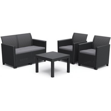 Zahrada - CLAIRE 2 SEATERS SOFA set  - grafit