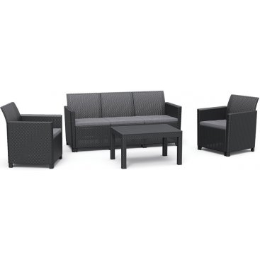 Zahrada - CLAIRE 5 SEATERS set  - grafit