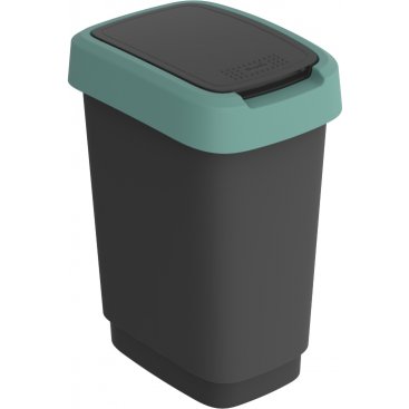 Domácnost - TWIST odpadkový koš 10L - krémově zelený