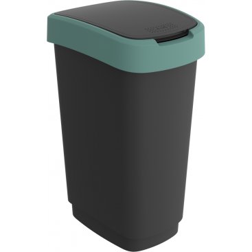 Domácnost - TWIST odpadkový koš 50L - krémově zelená