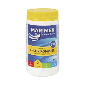 Bazény - Marimex chlor komplex 5v1 1,0 kg (tableta)