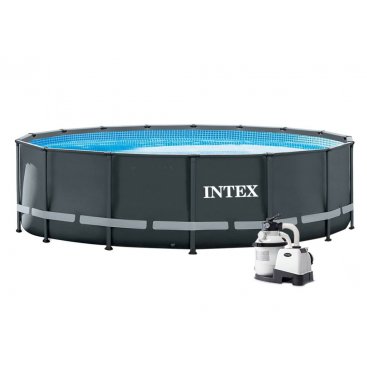 Bazény - Bazén Florida Premium Grey 4,88x1,22 m + PF Sand 4 vč. přísl. - Intex 28324