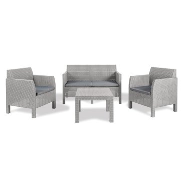 Zahrada - MATILDE 4 SEATER zahradní plastový set - šedá