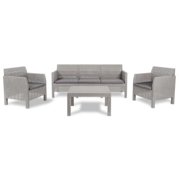 Zahrada - MATILDE 5 SEATER zahradní plastový set - šedá