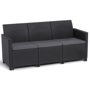 Zahrada - MARIE 3 SEATERS SOFA  - grafit