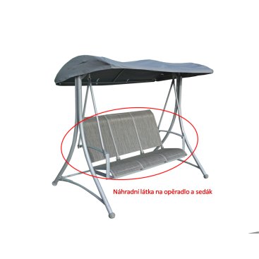 Zahrada - látka na sedák HOLLYWOOD - šedá