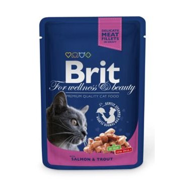 Mazlíčci - Brit Premium Cat kapsa with Salmon & Trout 100g