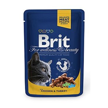 Mazlíčci - Brit Premium Cat kapsa with Chicken & Turkey 100g