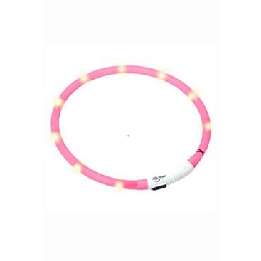 Mazlíčci - Obojek USB Visio Light 70cm růžový KAR 1ks