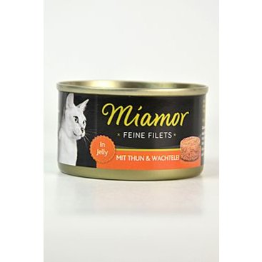 Mazlíčci - Miamor Cat Filet konzerva tuňák+křepelčí vejce100g