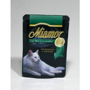 Mazlíčci - Miamor Cat Filet kapsa tuňák+zelen. 100g
