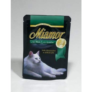 Mazlíčci - Miamor Cat Filet kapsa tuňák+zelen. 100g