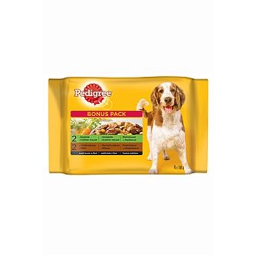 Mazlíčci - Pedigree kapsa Adult hovězí+králik/krůta+mrkev2+2x100g