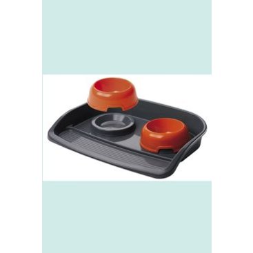 Mazlíčci - Miska plast 2 kusy - 0,5 l + podnos MAXI LINDO FP