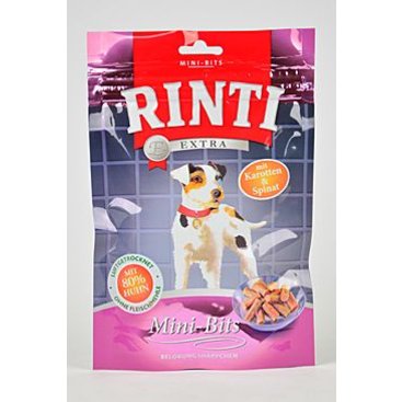 Mazlíčci - Rinti Dog pochoutka Extra Mini-Bits mrkev+špenát 100g
