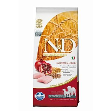 Mazlíčci - N&D Low Grain DOG Senior M/L Chicken&Pomegr 12kg