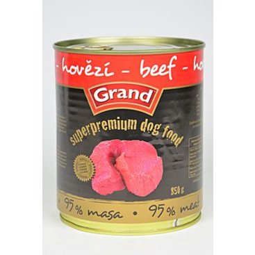 Mazlíčci - GRAND konz.  Superpremium pes hovězí 850g
