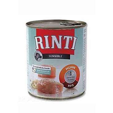 Mazlíčci - Rinti Dog Sensible konzerva kuře+rýže 800g