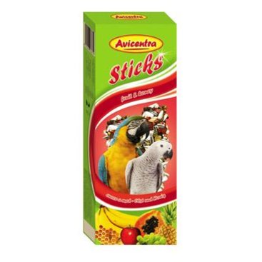 Mazlíčci - Avicentra tyčinky velký papoušek - ovoce+med 2ks