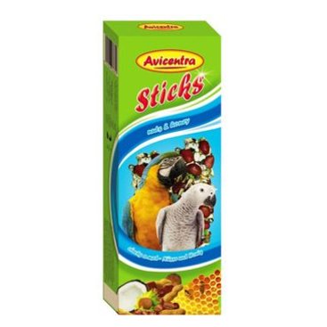 Mazlíčci - Avicentra tyčinky velký papoušek - ořech+kokos 2ks