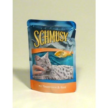 Mazlíčci - Schmusy Cat kapsa Fish tuňák+rýže 100g