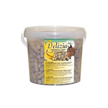 Mazlíčci - Pochoutka pro koně DELIZIA banán 3kg kbelík