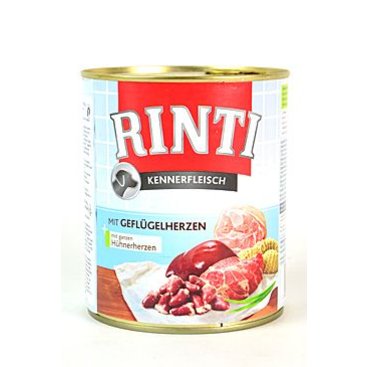 Mazlíčci - Rinti Dog konzerva drůbeží srdíčka 800g