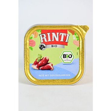 Mazlíčci - Rinti Dog BIO paštika drůbeží srdíčka 150g