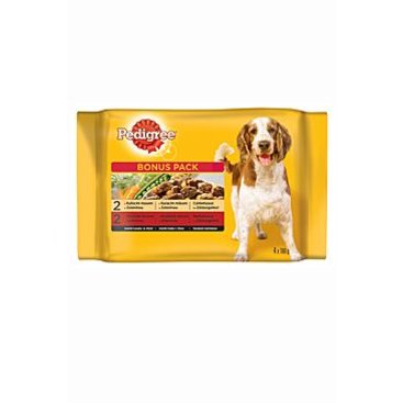 Mazlíčci - Pedigree kapsa Adult kuře/zelenina/hovězí/zel 2+2x100g