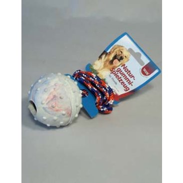 Mazlíčci - Hračka pes Míč hrbolatý na šňůrce 6cm/30cm Trixie