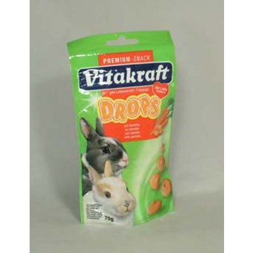 Mazlíčci - Vitakraft Rodent Rabbit poch. Drops carrots 75g