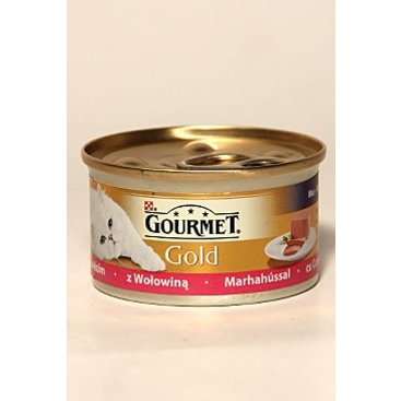 Mazlíčci - Gourmet Gold konz. kočka jemná paštika s hovězím 85g