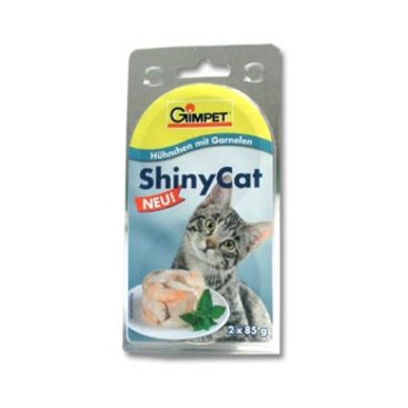 Mazlíčci - Gimpet kočka konz. ShinyCat  kuře/krevety 2x70g