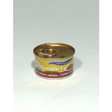 Mazlíčci - Gourmet Gold konz. kočka k.masa kuře,játra 85g