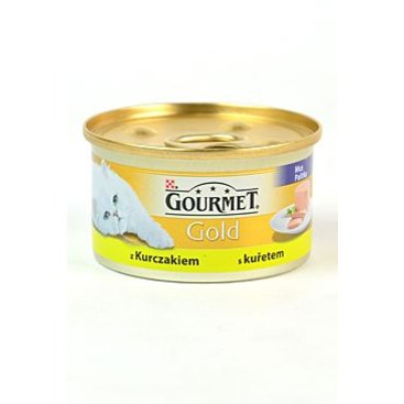 Mazlíčci - Gourmet Gold konz. kočka jemná paštika s kuř.masem 85g