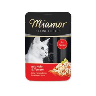 Mazlíčci - Miamor Cat Filet kapsa kuře+rajče ve šťávě 100g