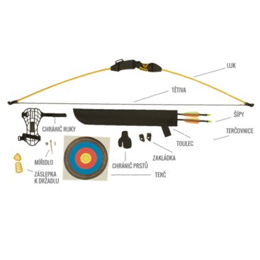 Ostatní - Lukostřelecký set v PE obalu (2 šípy)