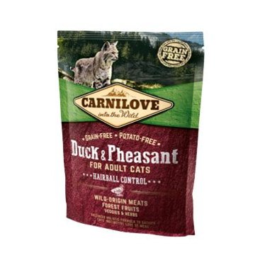 Mazlíčci - Carnilove Cat Duck&Pheasant Adult Hairball Contr 400g