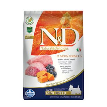 Mazlíčci - N&D GF Pumpkin DOG Adult Mini Lamb & Blueberry 7kg