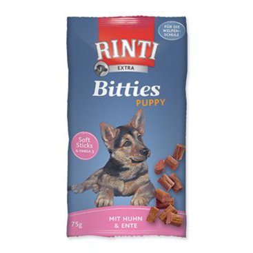 Mazlíčci - Rinti Dog pochoutka Extra Bits Puppy kuře+kachna 75g