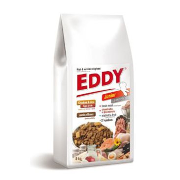 Mazlíčci - EDDY Junior Large Breed  polštářky s jehněčím 8kg