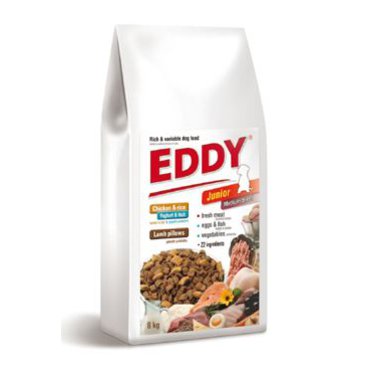 Mazlíčci - EDDY Junior Medium Breed  polštářky s jehněčím 8kg