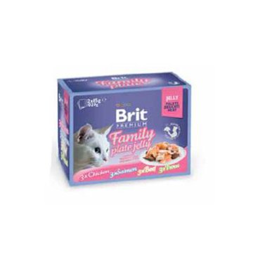Mazlíčci - Brit Premium Cat D Fillets in Jelly Family Plate 1020g