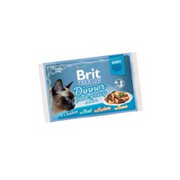 Mazlíčci - Brit Premium Cat D Fillets in Gravy Dinner Plate 340g