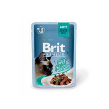 Mazlíčci - Brit Premium Cat D Fillets in Gravy With Beef 85g