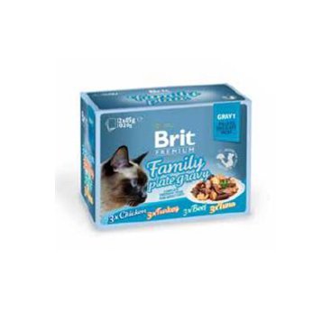 Mazlíčci - Brit Premium Cat D Fillets in Gravy Family Plate 340g